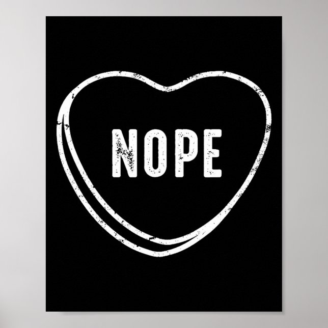 Póster Nope Anti Valentines Day  (Frente)