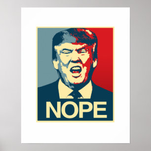 Póster NOPE - Poster anti Trump - Anti-Trump -