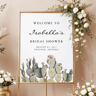 Póster Norah - Bohemian Pricky Pear Cactus Bridal Shower