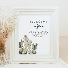 Póster Norah - Cactus Bohemian Rótulo de Personalizado Pe