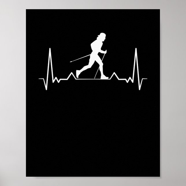 Póster Nordic Walking Heartbeat (Frente)
