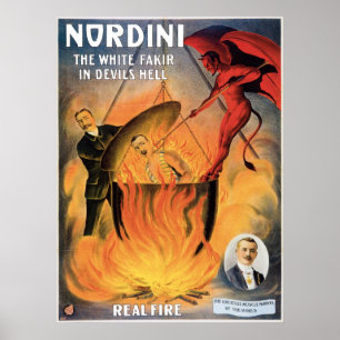Póster Nordini~ En Devils Hell Vintage Magic Act