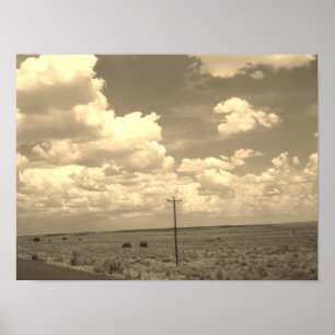 Póster Noreste de Arizona (filtro Sepia)