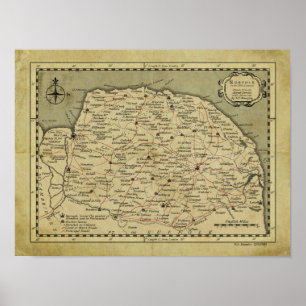 Póster Norfolk del siglo XVIII