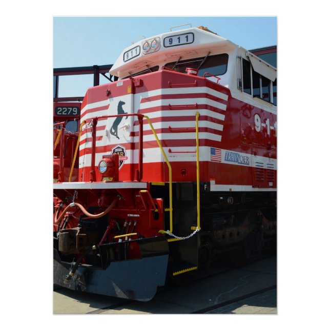 Póster Norfolk Southern Railway 911 Locomotora Diesel (Anverso)