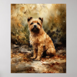 Póster Norfolk Terrier Dog Art Print Poster