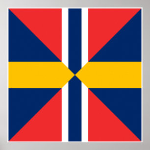 Póster Norge Sverige Sildesalaten, Norway