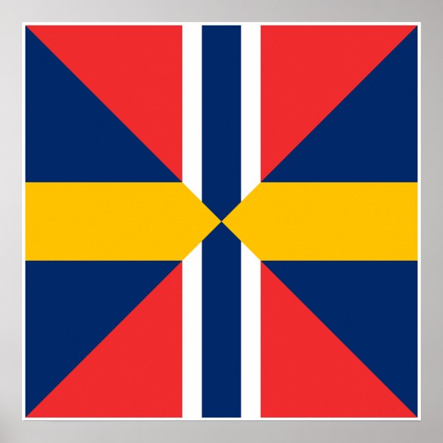 Póster Norge Sverige Sildesalaten, Norway (Frente)