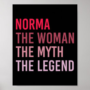 Póster Norma La Mujer Mito Leyenda Nombre Personalizado B
