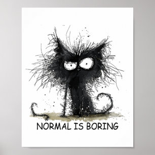 Póster Normal Es Aburrido Camiseta Gráfica Divertida de G