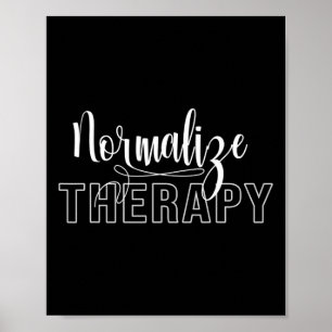 Póster Normalizar la declaración de terapia Apoyo a la sa