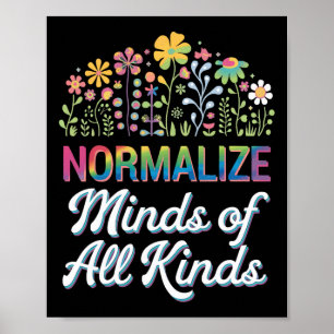 Póster Normalizar Las Mentes De Todo Tipo De Apoyo Al Aut