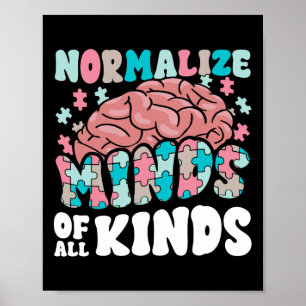 Póster Normalizar Las Mentes De Todo Tipo De Autismo La N