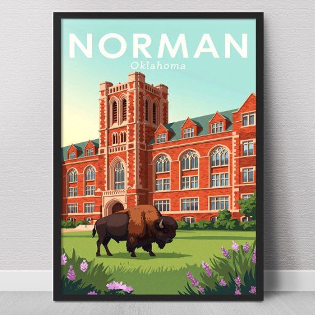 Póster Norman Oklahoma Vintage (Subido por el creador)