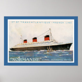 Póster Normandía de la línea francesa
