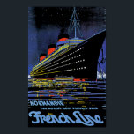 Póster Normandía de noche<br><div class="desc">Cartel de viaje de Normandía,  el mejor barco del mundo.</div>