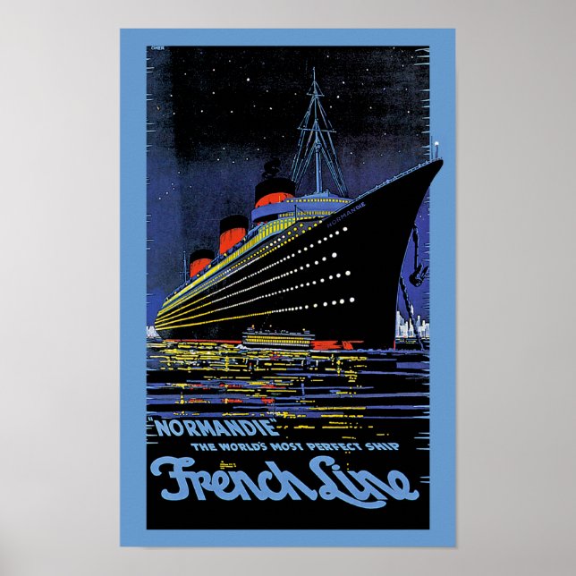 Póster Normandía de noche (Frente)