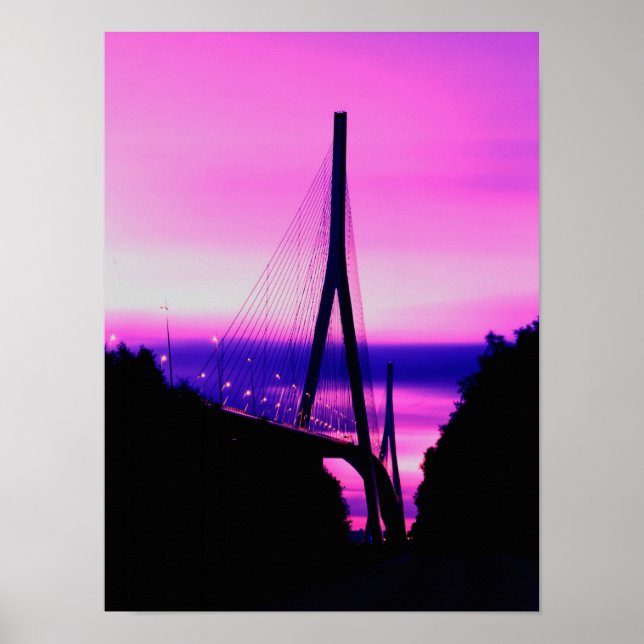 Póster Normandy Bridge, Le Havre, France (Frente)