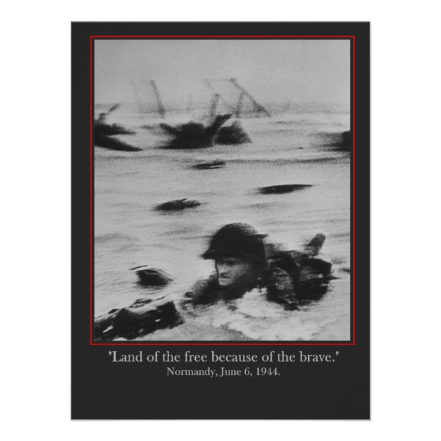 Póster Normandy, June 6, 1944 - WW2 British Soldier (Anverso)