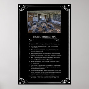 PÓSTER NORMAS PARA LOS MAESTROS - 1872 - TERRITORIO DE MO