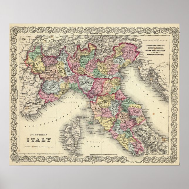 Póster Norte de Italia (Frente)