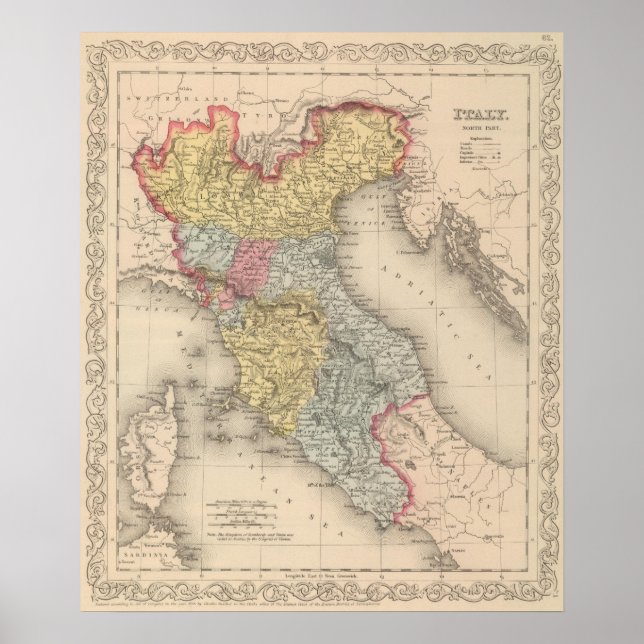 Póster Norte de Italia (Frente)