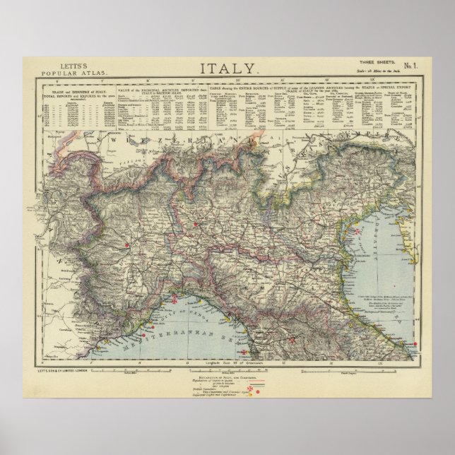 Póster Norte de Italia (Frente)