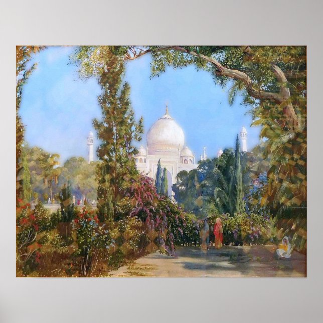 Póster Norte - El Taj Mahal en Agra, India Occidental (Frente)