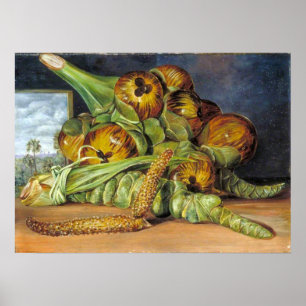 Póster Norte - Flores, Frutas, Palma de Palmyra, Java 187