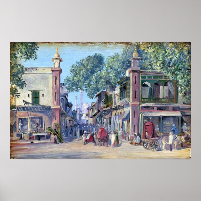 Póster Norte - La calle de la sangre, Delhi, 1880 (Frente)