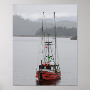 Póster Norteamérica, Canadá, Islas Queen Charlotte,