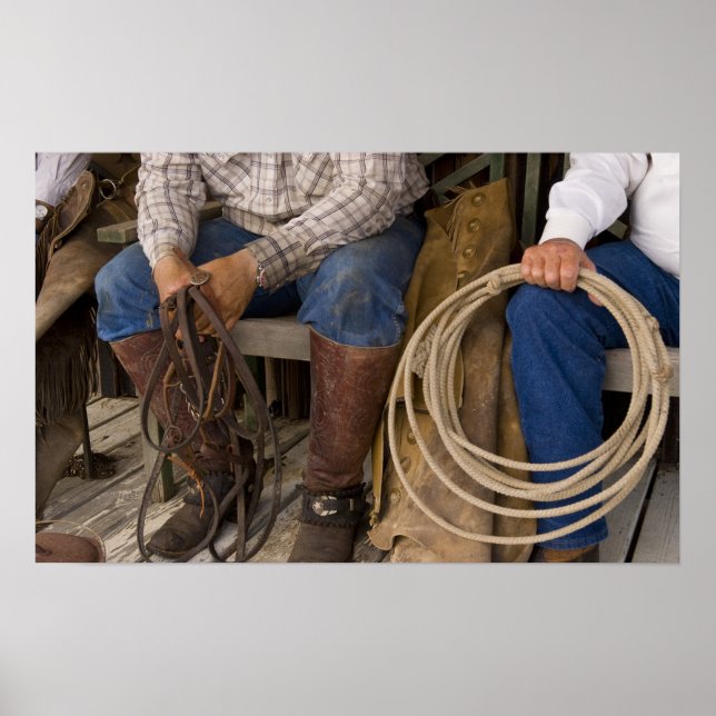 Póster Norteamérica, Estados Unidos. Vaqueros relajados y (Frente)