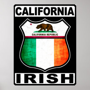 Póster Norteamericano irlandés de California