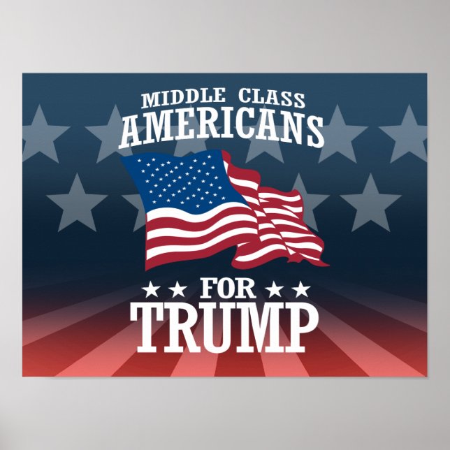 PÓSTER NORTEAMERICANOS DE CLASE MEDIA PARA TRUMP (Frente)