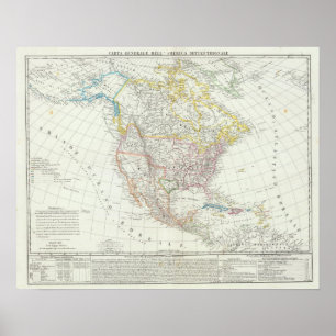 Póster North America Map