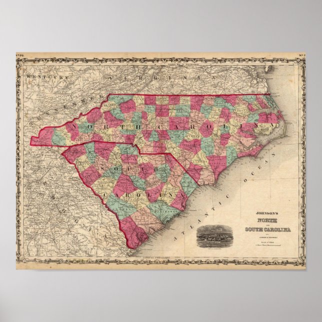 Póster North and South Carolina (Frente)