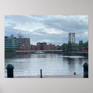 Póster North Bay Manchester City Inglaterra Reino Unido