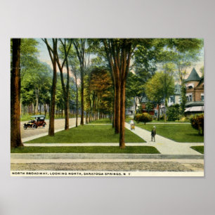 Póster North Broadway, Saratoga Springs, NY Vintage