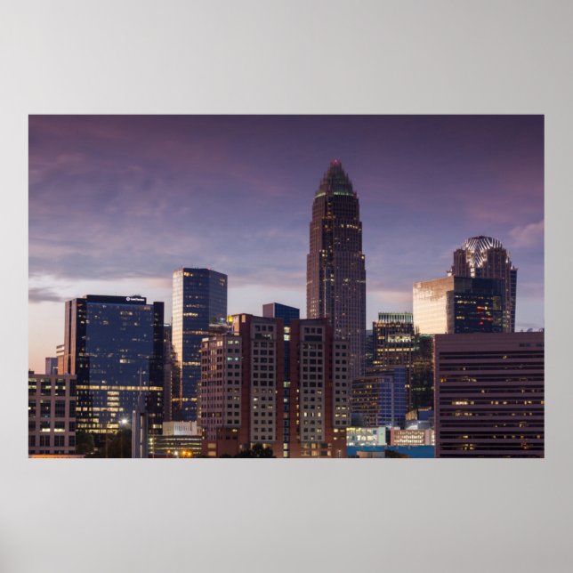 Póster North Carolina, Charlotte, elevated view (Frente)