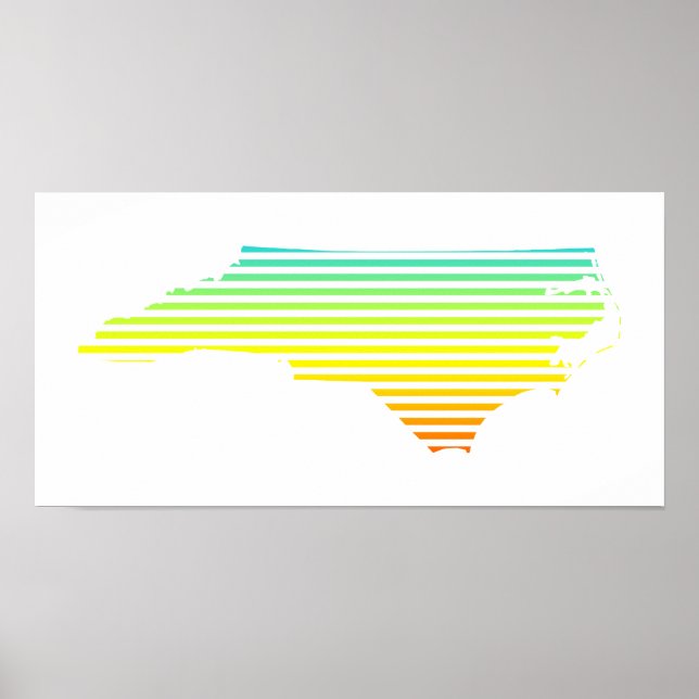Póster north carolina chill fade (Frente)