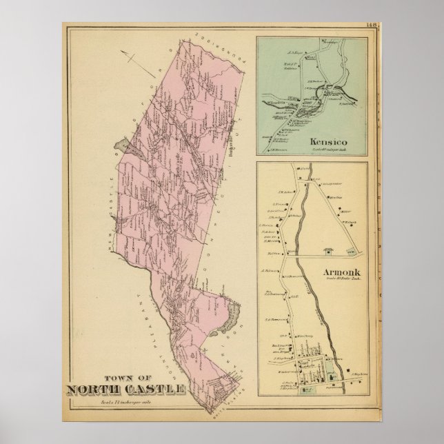 Póster North Castle, New York (Frente)