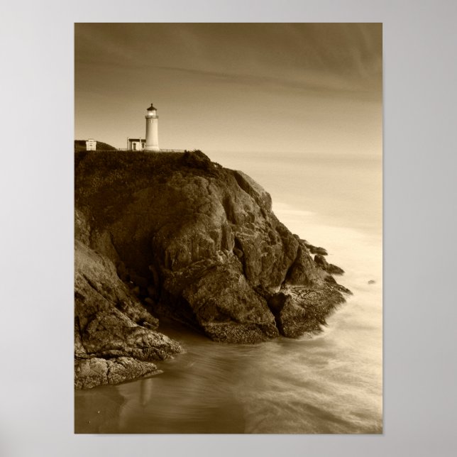 Póster North Head Lighthouse | Fort Canby State Park, WA (Frente)
