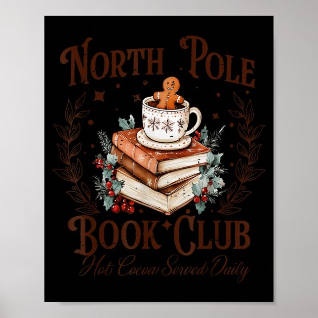 Póster North Le Book Club Hot Cocoa Served Daily Libraria (Frente)