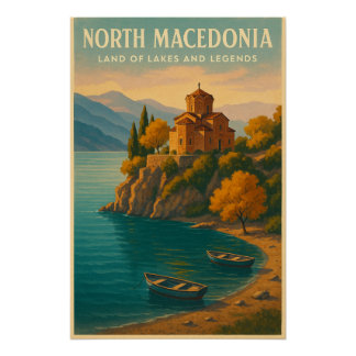 Póster North Macedonia – Land of Lakes and Legends