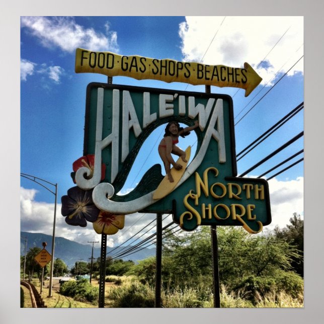 Póster North Shore Oahu Hawaii (Frente)