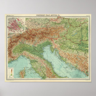 Póster Northern Italy, Austria, &c