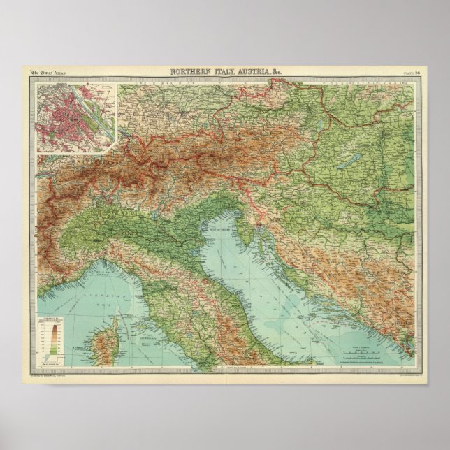Póster Northern Italy, Austria, &c (Frente)