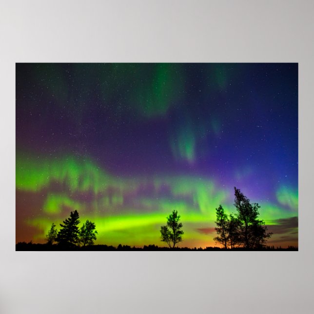 Póster Northern Lights | Manitoba Canada (Frente)