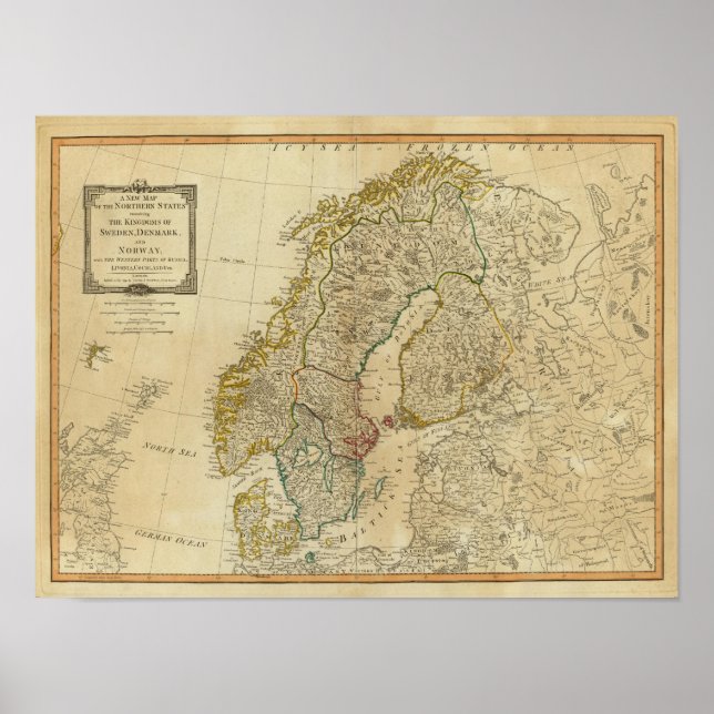 Póster Northern States Scandinavia (Frente)