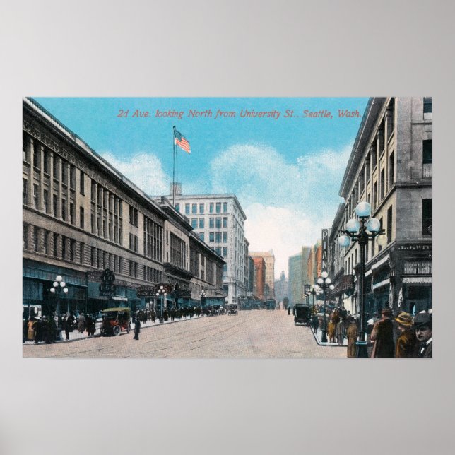 Póster Northern View of 2nd Ave from University St (Frente)